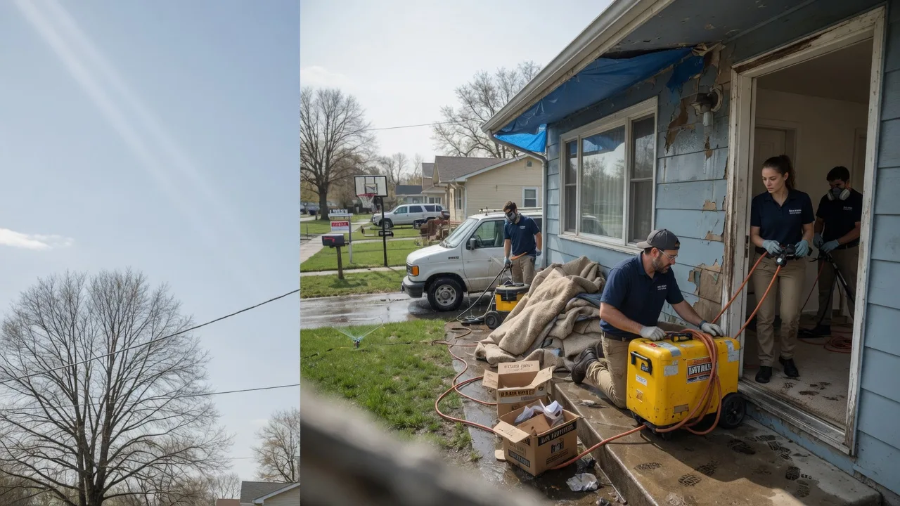 Basement Flood Cleanup in Petersburg, IL near me